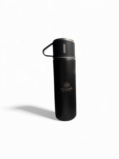 Edelstahl Thermosflasche Geschenk-Set, 500 ml Vakuumflasche, 2 Tassen (Kostenloser Versand)